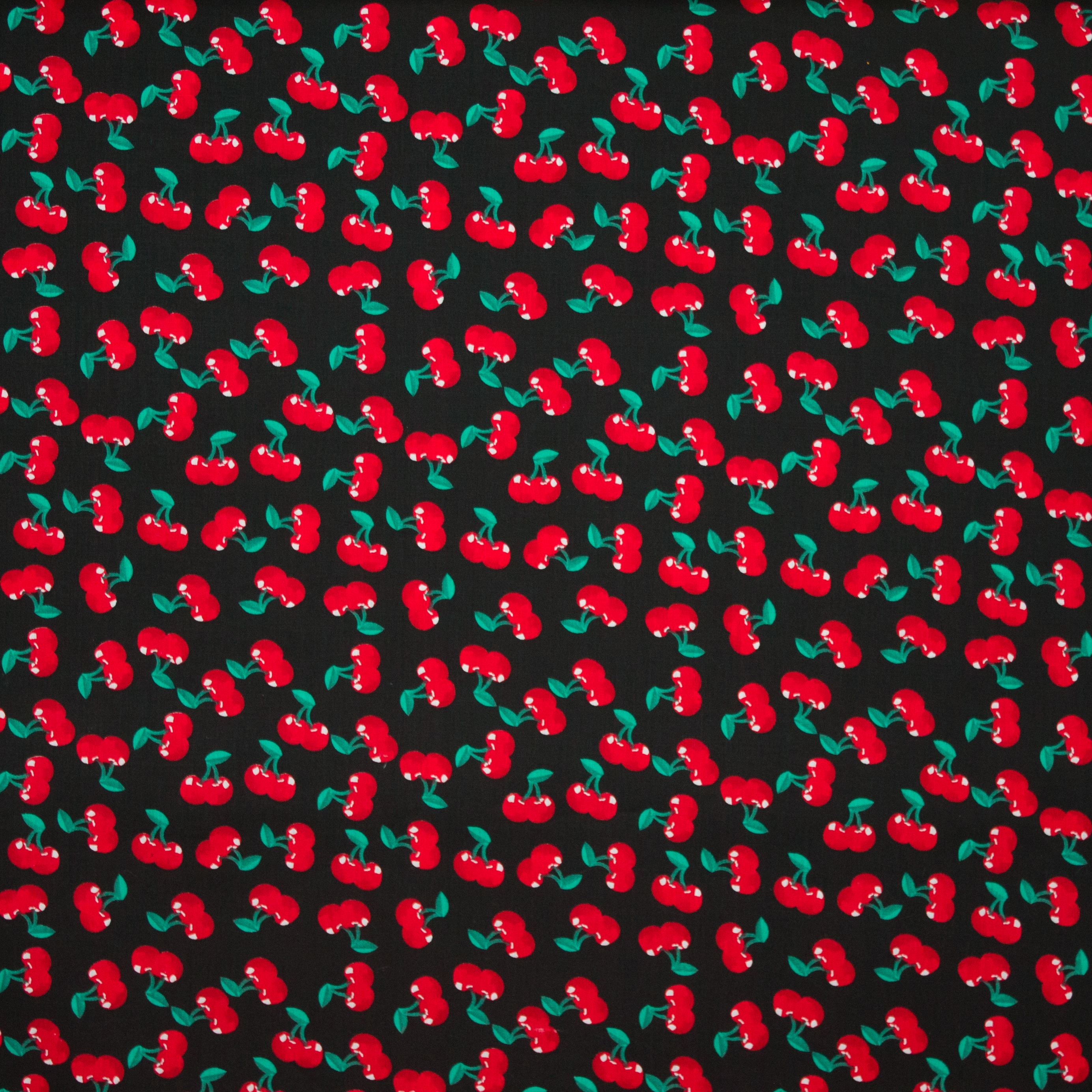 fijne katoen met kersenmotief